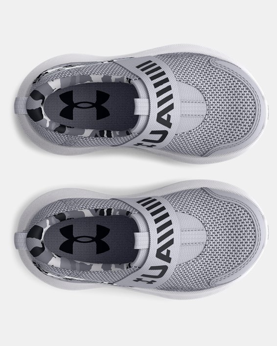 Boys' Infant UA Surge 3 Slip Printed Running Shoes, Gray, pdpMainDesktop image number 2